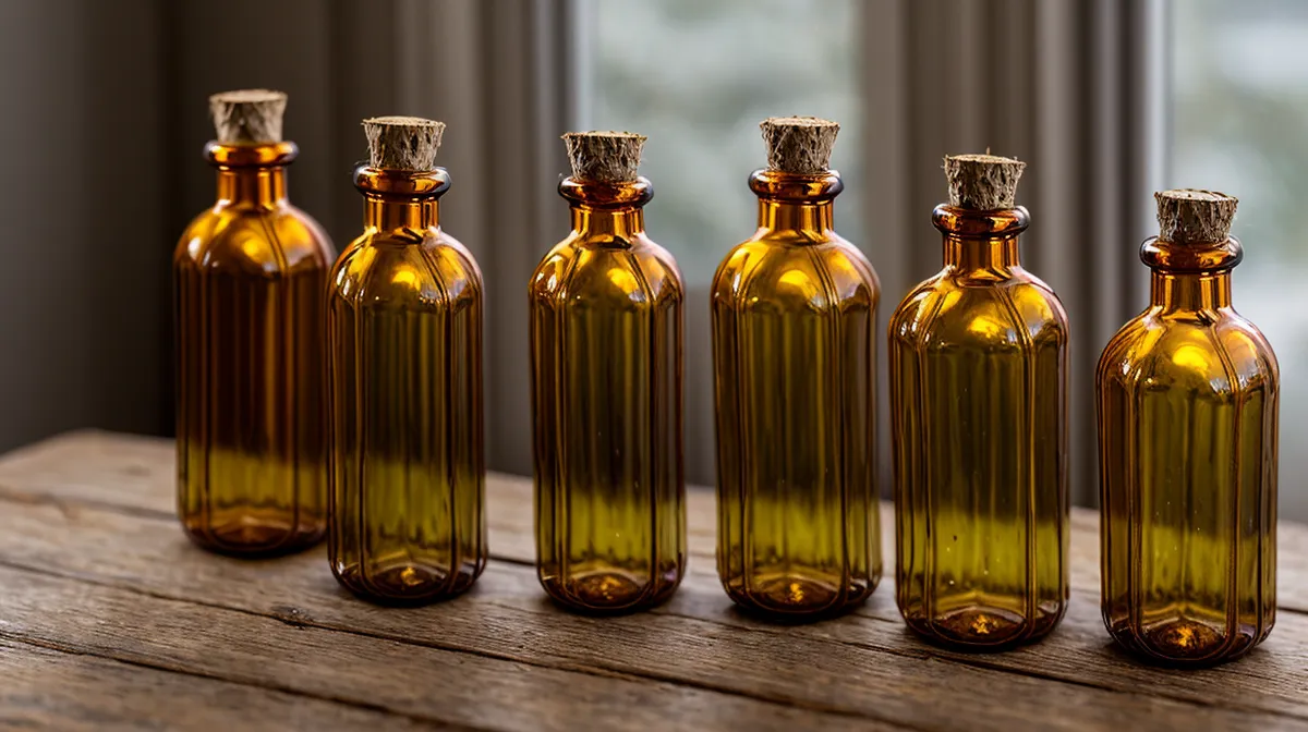 Formation aromathérapie sécurité seniors : flacons d'huiles essentielles et carnet de notes sur une table